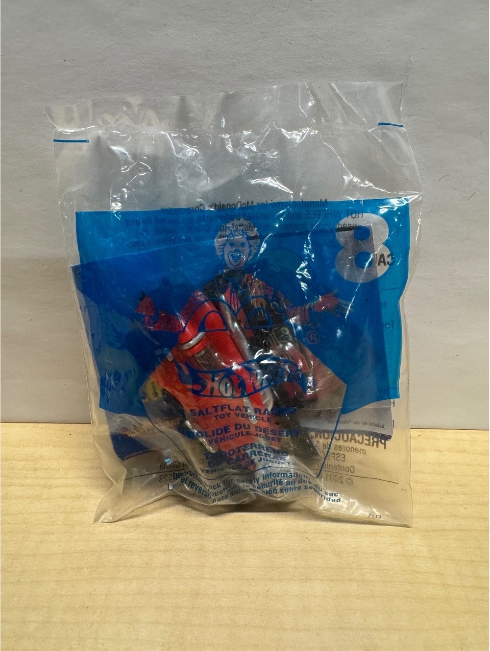 2001 McDonald's Hot Wheels Toy #8 Saltflat Racer new in bag